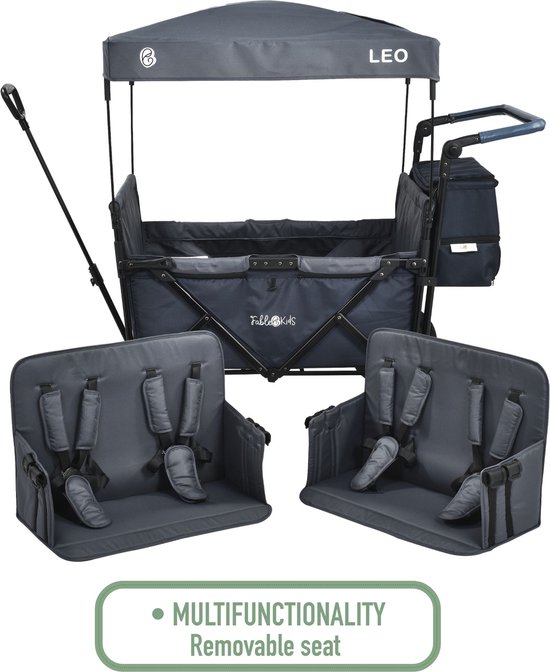 FableKids LEO X4Plus met dak opvouwbare trolley Blueberry Blauw van FableKids — afbeelding 2