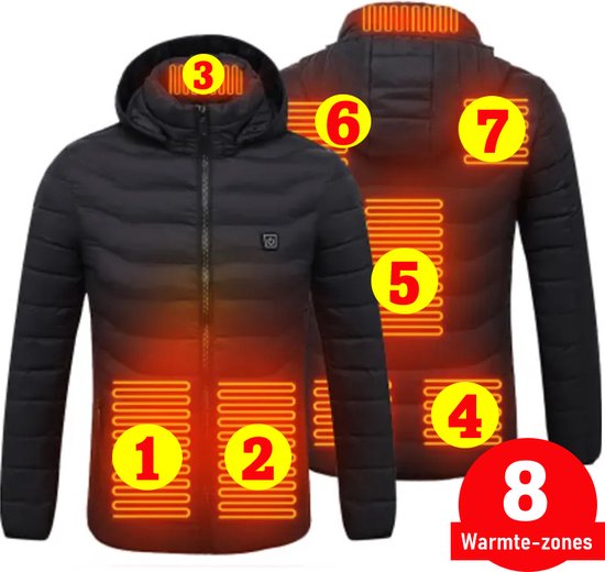 Verwarmd Ultra Light Jacket 4 Warmtezones 6 tot 8 uur Warm
