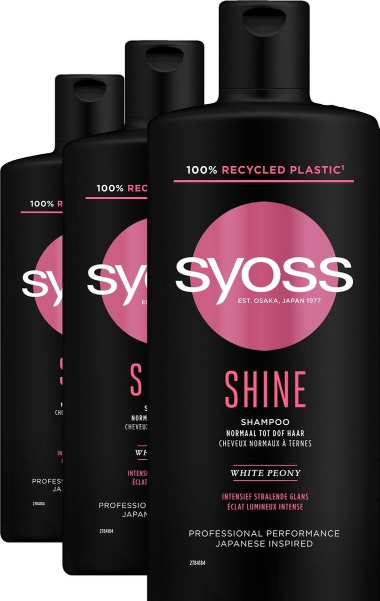 SYOSS Shine Boost Shampoo - 3 x 440 ml