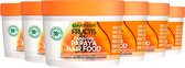 Garnier Fructis Hair Food Papaya 3in1 Hair Mask pour cheveux abîmés 6 pièces pack économique