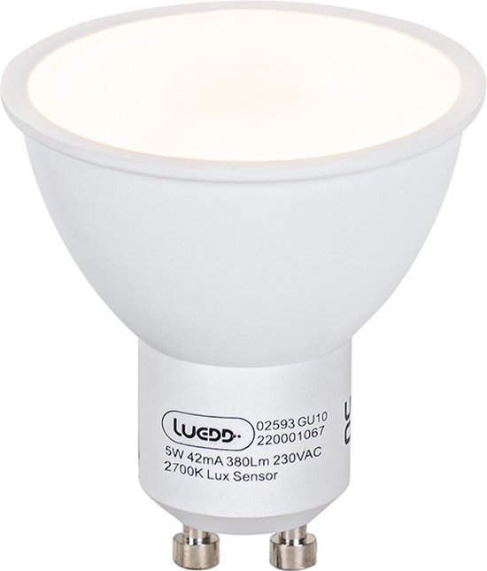 LUEDD GU10 LED lamp schemersensor 5W 380 lm 2700K