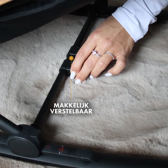 Deryan Rocker Wipstoel - Luxe 2-in-1 - Nougat/Cream van Deryan — afbeelding 4