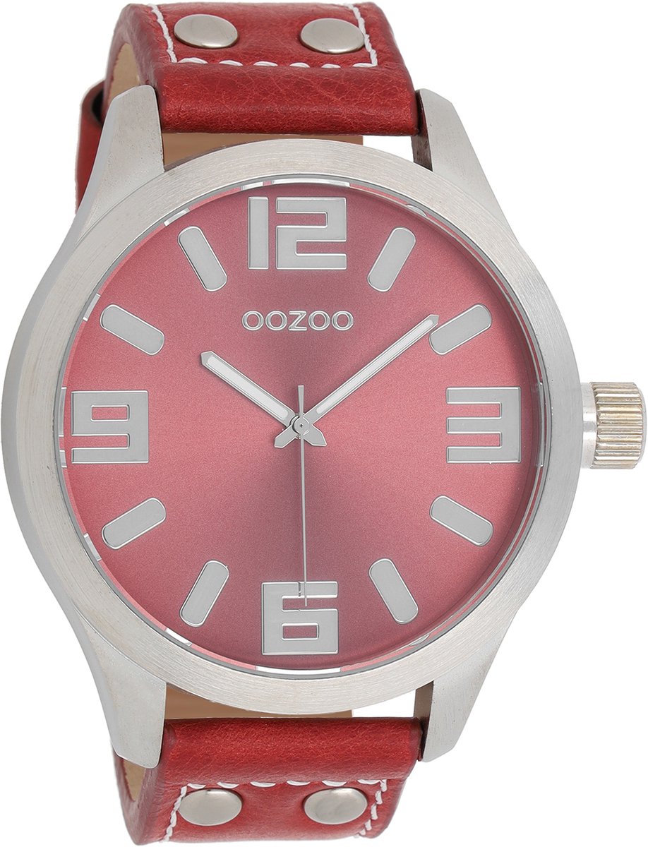 OOZOO Timepieces C1009 - Horloge - Rood - 51 mm