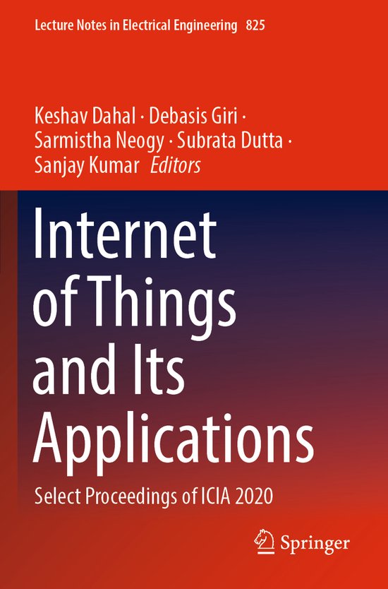 Lecture Notes in Electrical Engineering825- Internet of Thin ... - cover