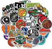 *** Skateboard Sticker mix met 50 verschillende stickers - voor Skateboard, Fiets, Step, Laptop, Skateboard, Koffer, Helm,etc. - van Heble® ***