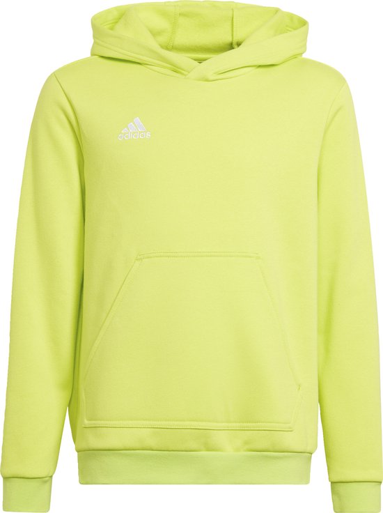 Sweat à capuche jaune vif avec capuche et poche kangourou.