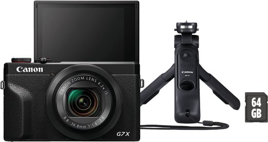 Canon PowerShot G7X Mark III Vlogkit Zwart | bol
