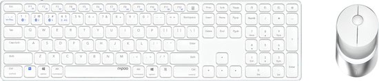 Clavier sans fil Bluetooth à membrane Rapoo 8200T + souris, disposition