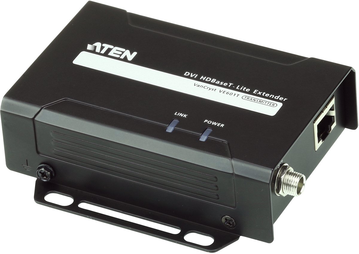 ATEN VE601T audio/video extender AV-zender Zwart