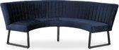 Eetkamerbank - Hengelo - geschikt voor ronde tafel 130 cm - stof Element blauw 13