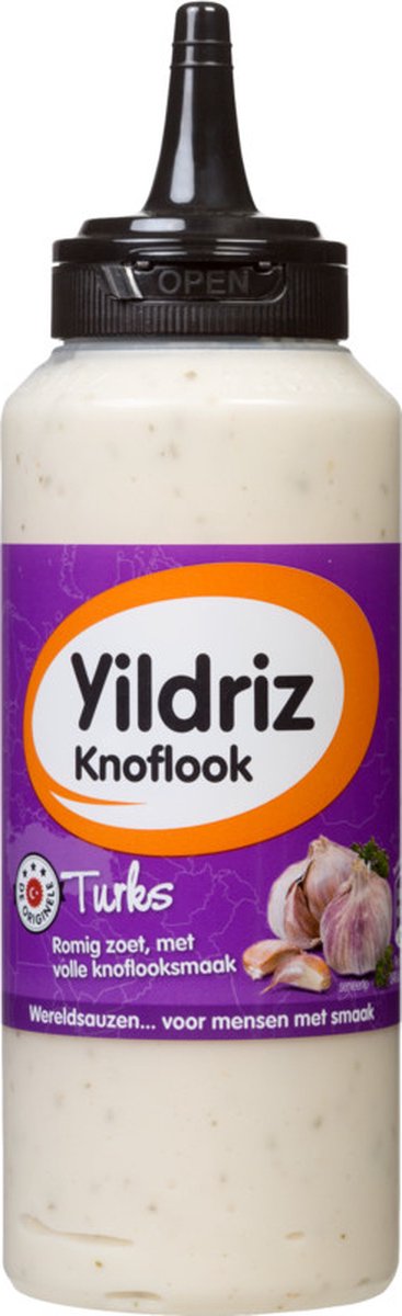 Yildriz Turkse knoflooksaus - romige saus voor shoarma - 535 ml
