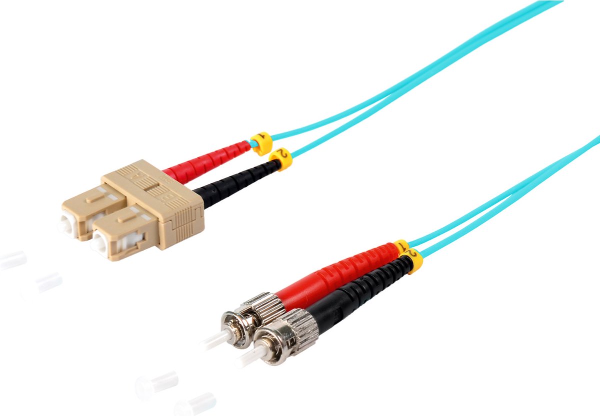 S/CONN 77911/3 InfiniBand en Glasvezelkabel 1 m SC ST Turkoois