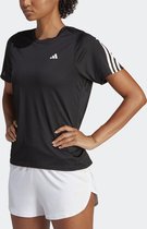 adidas Performance Run Icons 3-Stripes Low-Carbon Running T-shirt - Dames - Zwart- XS