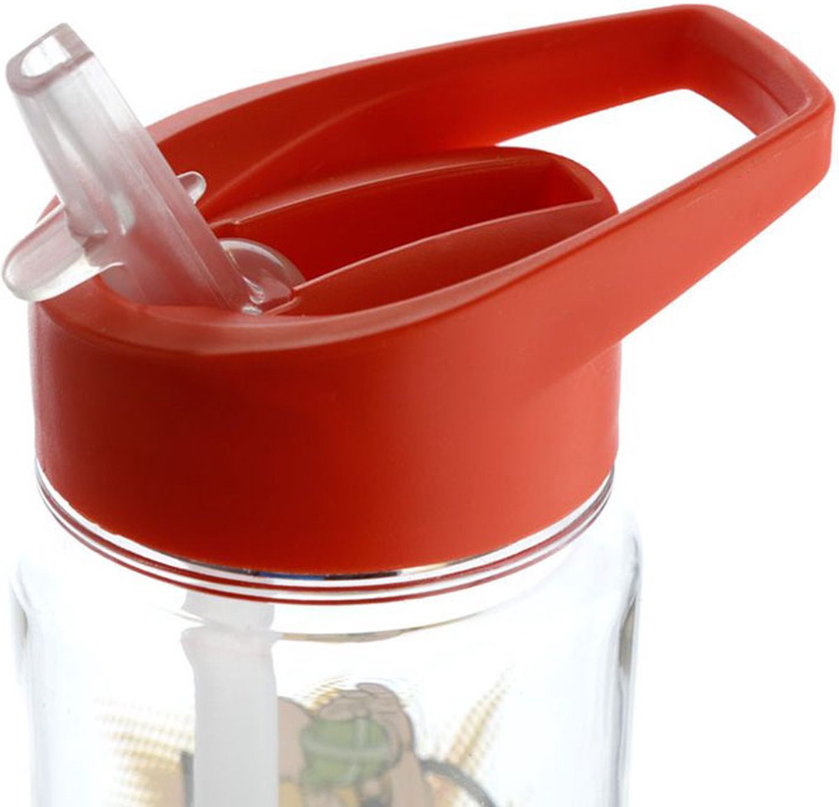 Gourde Pour Enfant 600ml Astérix Et Obélix - Plastique Rouge Avec Anse, Neuve