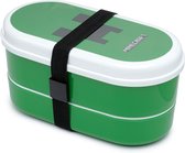 Bento Box Minecraft Lunch Box avec Fourchette + Cuillère - Vert