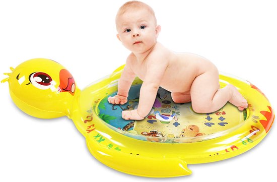 MD Creations ® - Eend Baby - Watermat - waterspeelmat - Opblaasbare Speelmat Waterkussen - Vroege Ontwikkeling Activiteit - Speelcentrum Pas geborenen