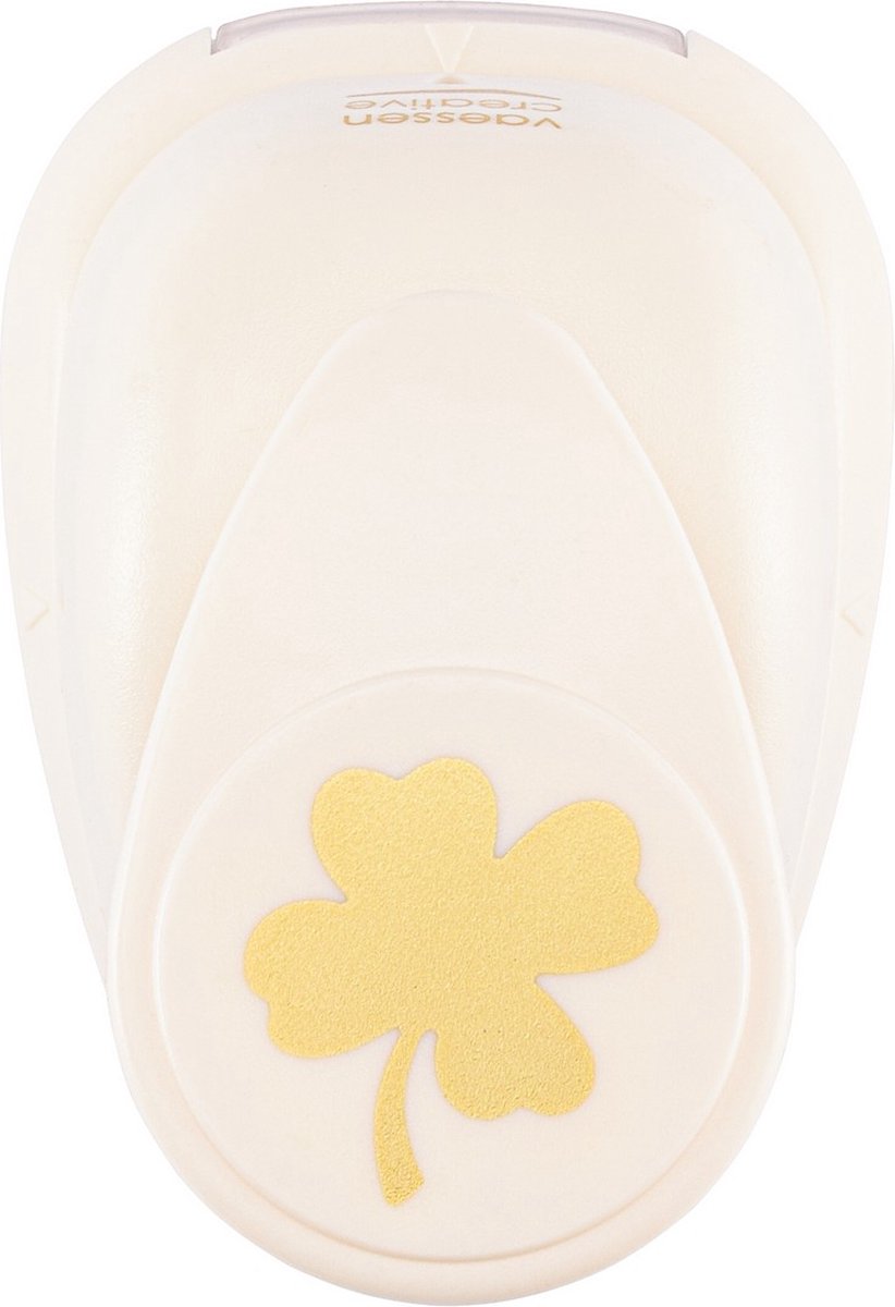 Vaessen Creative Pons - Figuurpons - Klavertje Vier - 2,4 x 2,1 cm