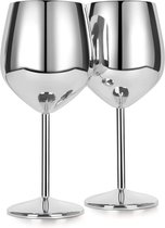 stainless steel wine glasses - royal style wine cups / High Quality - - Perfect for Home, Restaurants and Parties - Champagne Glasses \ Premium product / Tonic Cocktail Glasses