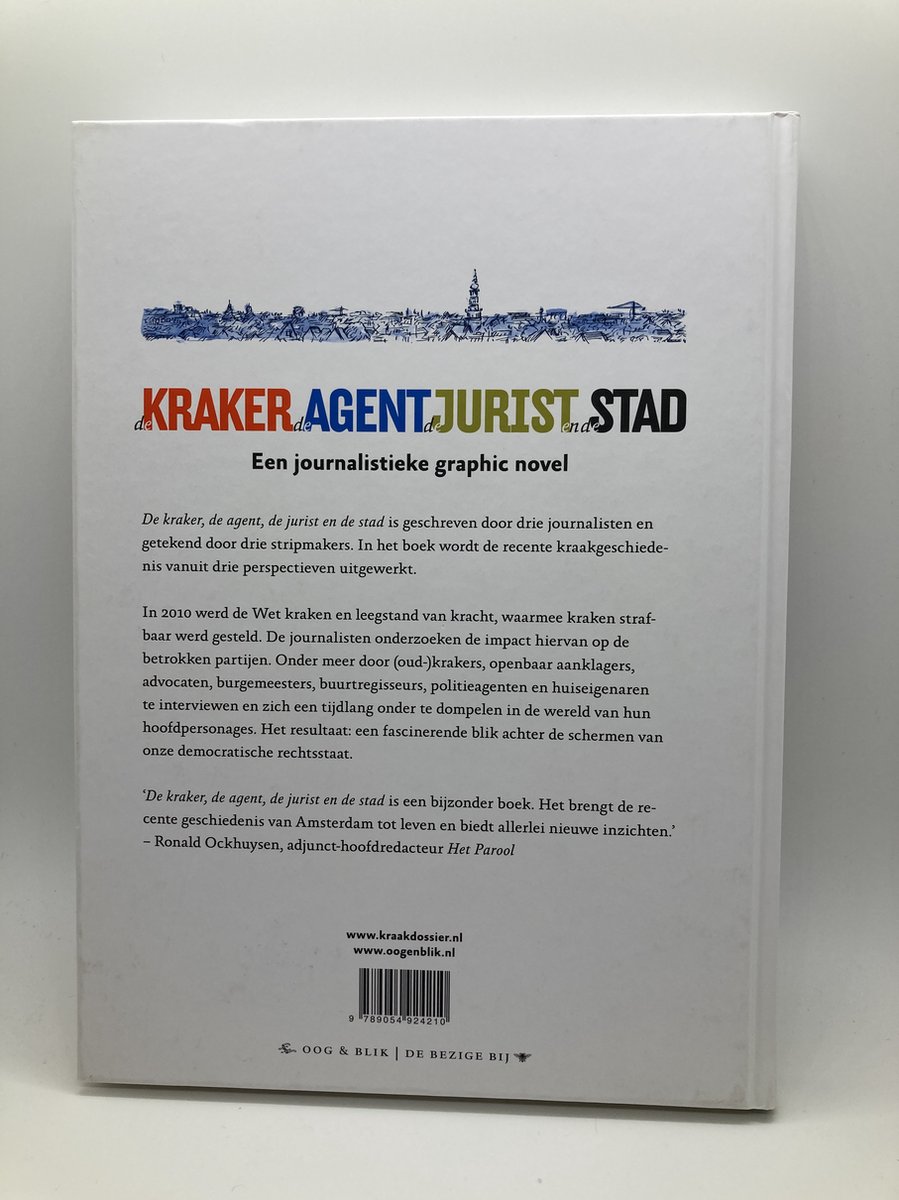 De kraker, de agent, de jurist en de stad - back cover