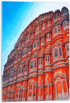 Acrylglas - Rood Kasteel Hawa Mahal - India - 50x75 cm Foto op Acrylglas (Wanddecoratie op Acrylaat)