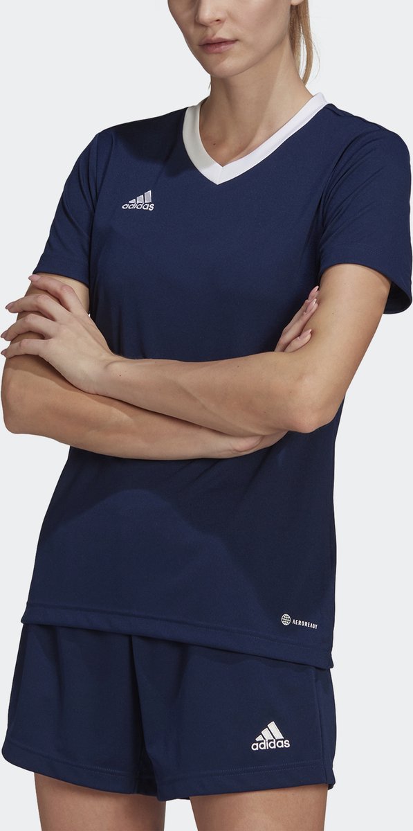 adidas Performance Entrada 22 Voetbalshirt - Dames - Blauw- 2XS