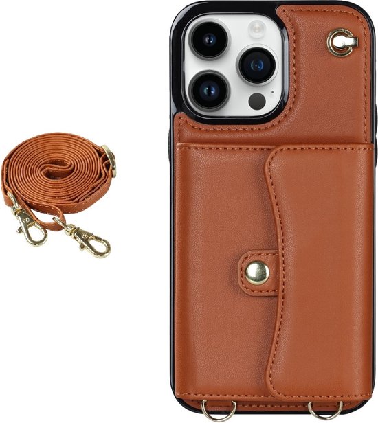 Coque Samsung Galaxy A71 - Coque arrière - Cordon - Porte-cartes - Portefeuille - Similicuir - Marron
