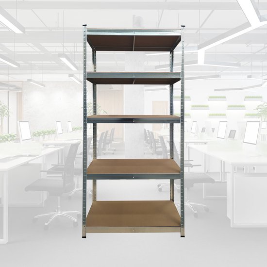 Sencys Stellingkast - Clicker - 145x30x3cm - Draagkracht 70kg - Metaal