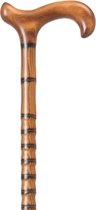 Classic Canes Houten wandelstok - Bruin - Beukenhout - Met ringen - Lengte 92 cm - Derby handvat - Gewicht 370 gram - Diameter wandelstok 19 mm - Handgemaakt - Wandelstokken - Voor heren en dames - Wandelstok hout