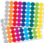 Stippen Stickers - Label Stickers Beschrijfbaar - 19 mm - 108 Stippen Stickers - Familieplanner - Stickervellen - Bullet Journal Stickers - Kleurenstickers - Etiketten Rond Gekleurd - Sorteren - Planner Stickers - Gekleurde Stippen - Markeringspunten