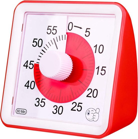 Foto: Hoogwaardige leerklok timer voor kinderen educatieve leerklok kind time management hulpje vergaderklok aftelklok leerklokken kookwekker analoog leer klok kijken huiswerk hulp educatief speelgoed educatieve leer klok 19cm x19 cm