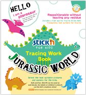 Stick'n Jurassic World Dino Tekenen Werkboek met Overtrekpapier: Creatief en educatief voor kinderen