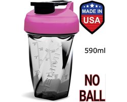 Helimix Vortex Shaker beker - Kleur Roze - 590ml - Geen blending bal of garde nodig - Beste draagbare pre-workout wei-eiwit fitness beker - Mixt Cocktails, Smoothies en Shakes - Bidon is vaatwasserbestendig