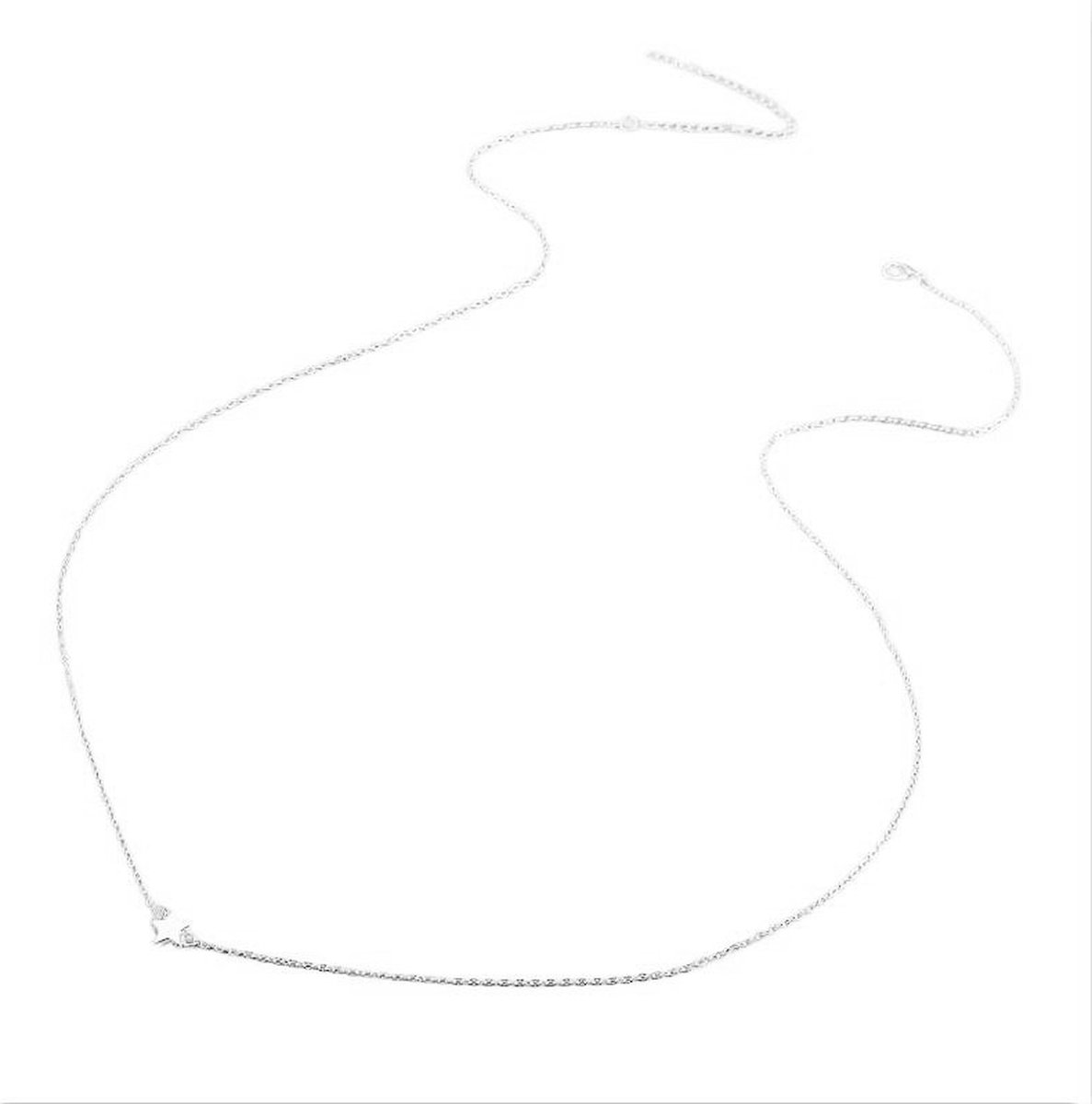 Belly chain - buik ketting - taille ketting - heupketting - boho - 78 + 11 cm - zilverkleurig - Ster