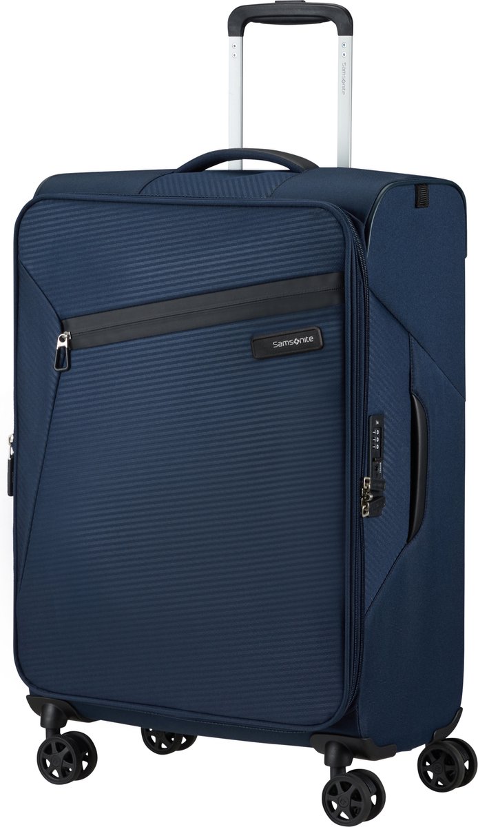 Samsonite Koffer - Litebeam Spinner 4 wiel uitbreidbaar 66 cm - Midnight blue - 2.4 kg