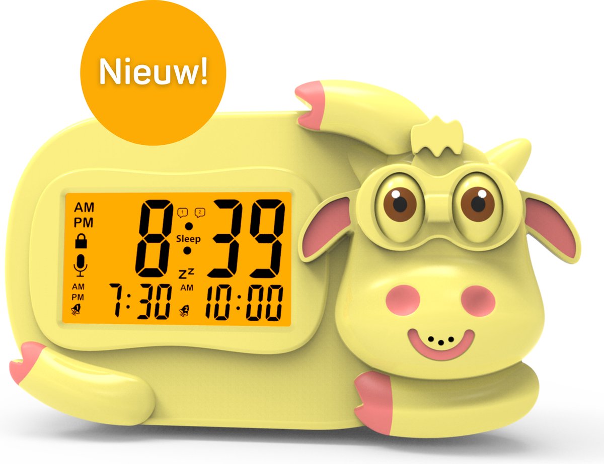Vulpes Kids® Slaaptrainer voor Kinderen Kinderwekker met nachtlamp, wekker timer en...
