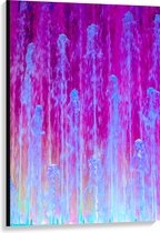 Canvas - Abstracte Mix van Blauwe en Paarse Kleuren - 80x120 cm Foto op Canvas Schilderij (Wanddecoratie op Canvas)