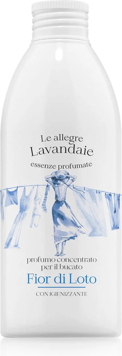 Wasparfum - Le Allegre Lavandaie Fior di Loto 250ml - Geur bij de Was - Parfum bij de was - Parfum voor de was - Geurbooster - Nieuwste Wassensatie