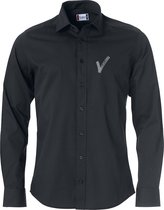 Security / Beveiliging kleding - Clique - Overhemd / Blouse inclusief borstlogo (V-tje) - Zwart - Maat XL