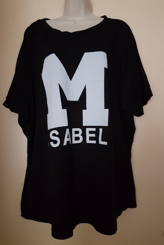 Dames T shirt M Isabel zwart One size 42/46