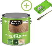 CetaBever Tuin Vlonder & Terras Beits - Anti slip - Blank - 2,5 liter Inclusief 6 delige beitsset