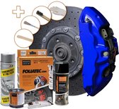Kit de peinture pour étriers de frein Foliatec - Bleu RS - 3 composants - Nettoyant pour freins inclus