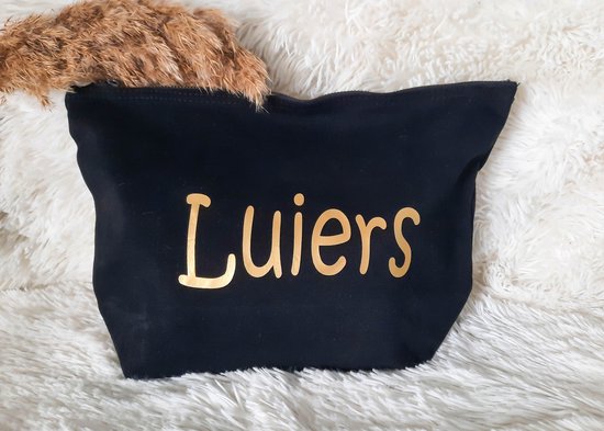 Organizer - Luiers - Etui - Luiertas - Verschoningsdoekjes - Baby - Opbergtas - Katoen - Zwart - Goud - Kraamcadeau van Merkloos — afbeelding 3
