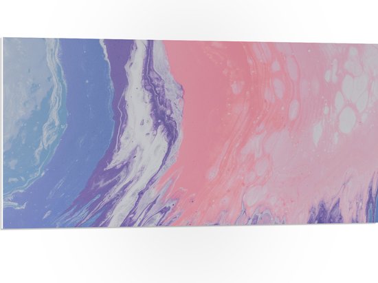 PVC Schuimplaat- Mix van Blauwe, Roze en Paarse Kleuren - 100x50 cm Foto op PVC Schuimplaat