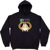 Luffy Big Smile hoodie zwart One Piece Maat S