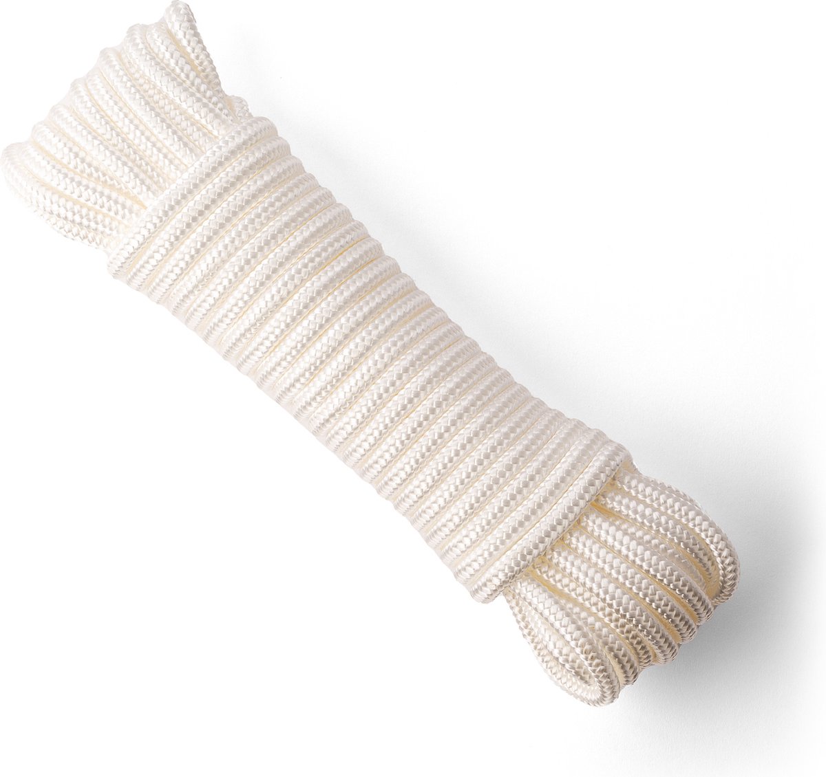 SNURO Corda In Nylon 8 Mm X 50 M – Paracord Bianco, Carico Di Rottura 1100 Kg, Prodotta In UE Secondo DIN 83307