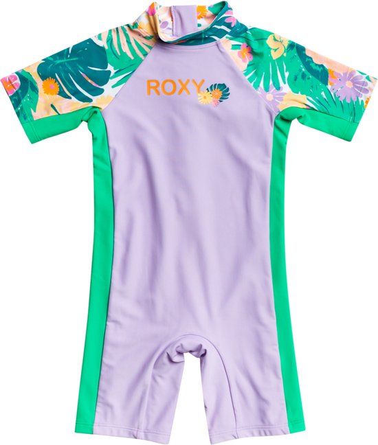 Roxy - UV Zwempak voor meisjes - Paradisiac Island - 3/4 mouw - UPF50 - Mint Tropical Trails - maat 98cm