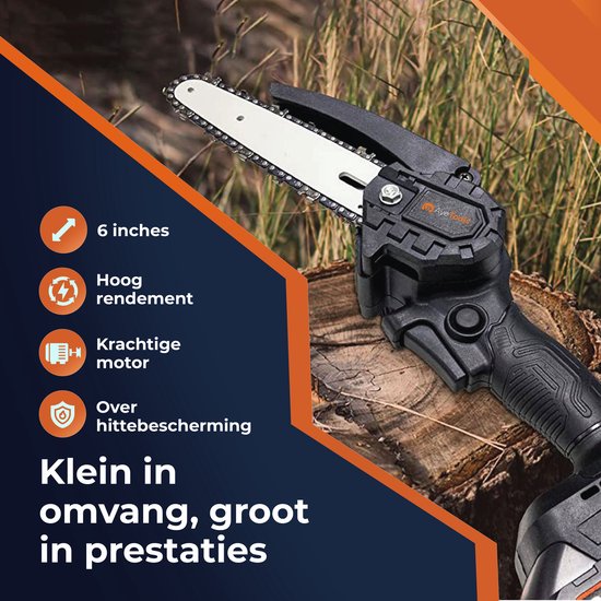 MASKO® Mini-kettingzaag met accu, 8000 mAh, elektrische handkettingzaag, met 2 accu's 4000 mAh, voor tuinschaar, takkenschaar, houtsnijding, 800 W, automatisch oliesysteem MASKO® Mini-kettingzaag met accu, 8000 mAh, elektrische handkettingzaag, met 2 accu's 4000 mAh, voor tuinschaar, takkenschaar, houtsnijding, 800 W, automatisch oliesysteem