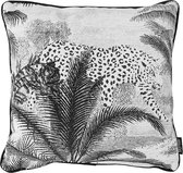 Sierkussen Velvet Leopard Palm | 45 x 45 cm | Velvet/Polyester