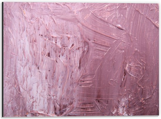 Dibond - Patroon in Roze Wand - 40x30 cm Foto op Aluminium (Wanddecoratie van metaal)