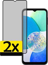 Screenprotector Geschikt voor Samsung A14 Privacy Screenprotector Bescherm Glas - Privacy Screenprotector Geschikt voor Samsung Galaxy A14 Screenprotector Glas - 2 Stuks.